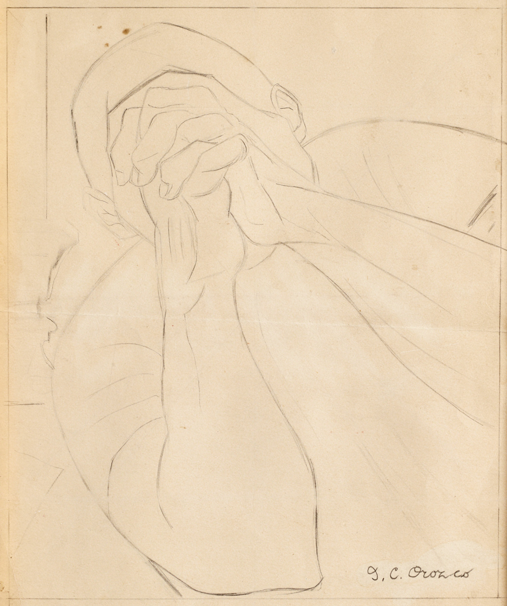 Study of a peasant with hands clasped,1923