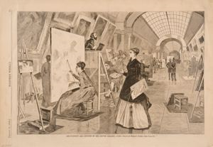Image of Art Students and Copyists in the Louvre