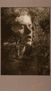 Image of Untitled (My sister Gertrude, 1932 composited with olive grove, 1940's)