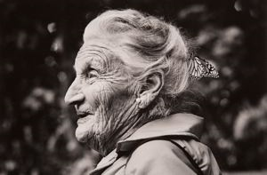Image of Untitled (elderly woman with butterfly)