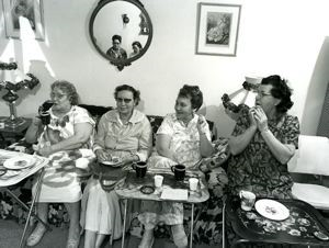 Image of Untitled (Women in house coats having coffee)...