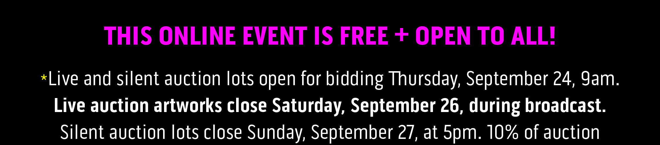 This event is free + open to all!