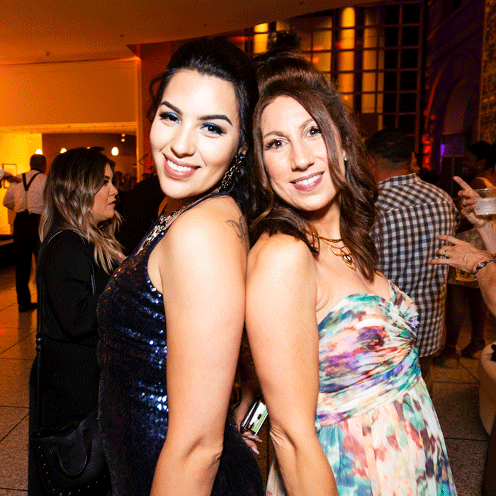Guest dancing in the Museum lobby