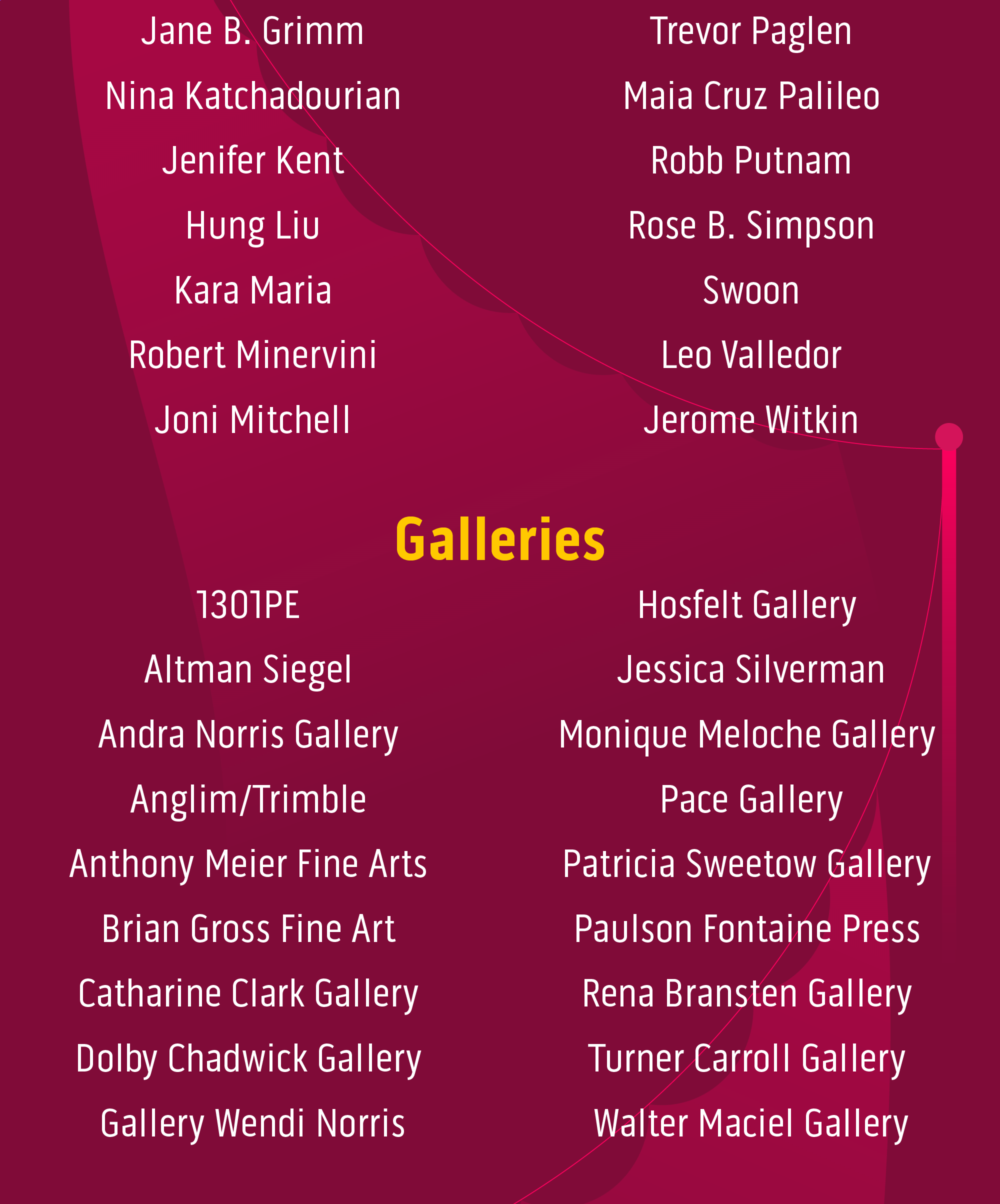 Artists + Galleries