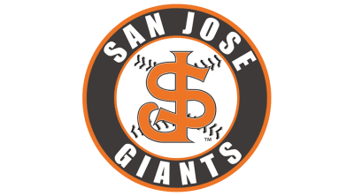 san jose giants logo featuring a baseball overlaid with the monogram SJ