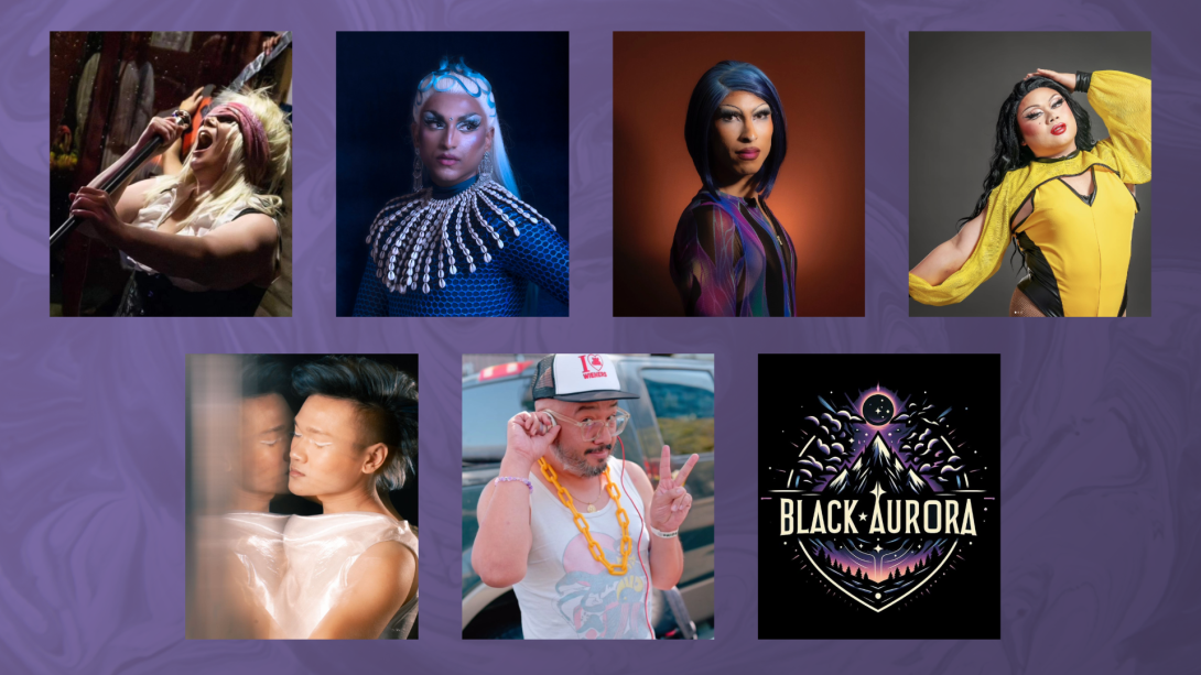 collage of headshots with lgbtqia performers