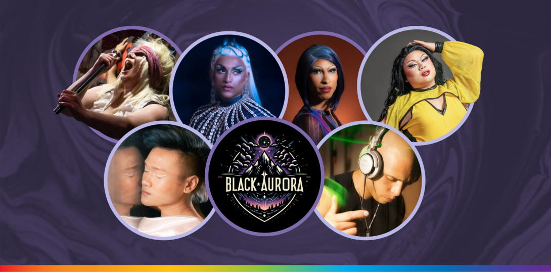 collage of headshots with lgbtqia performers