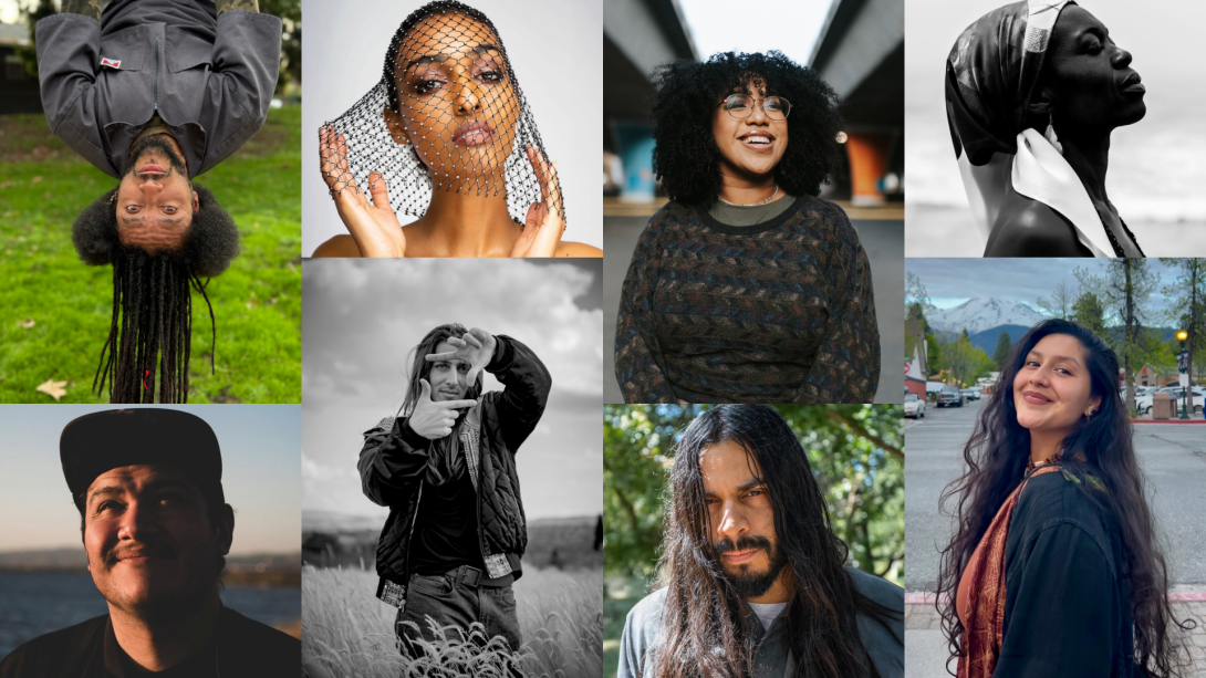 headshots of performers and poets