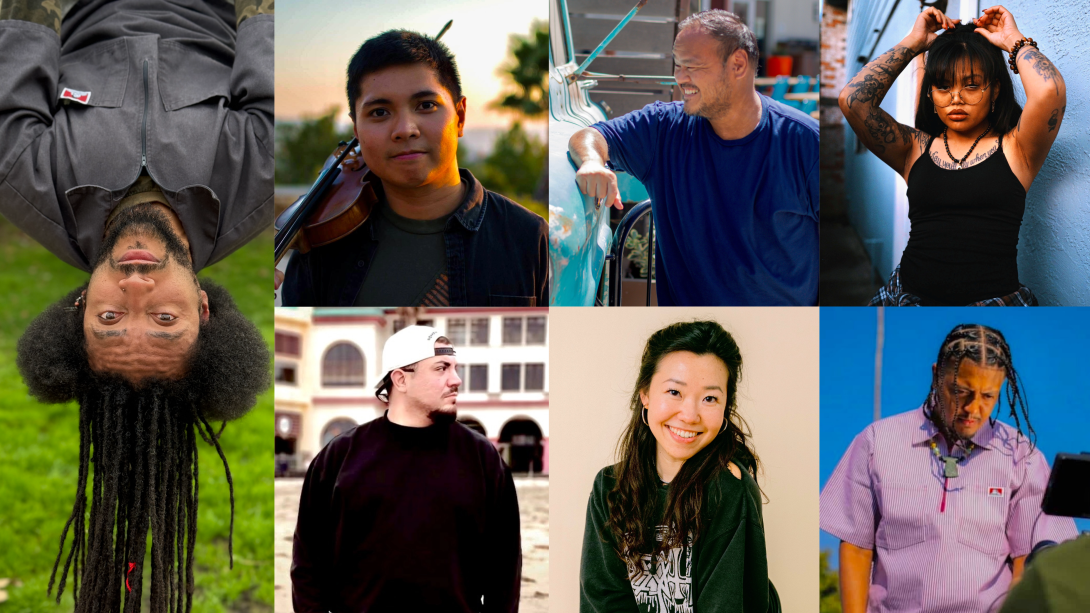 headshots of musicians playing instruments