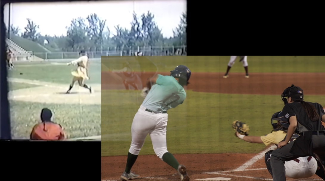 film clips of women playing professional baseball