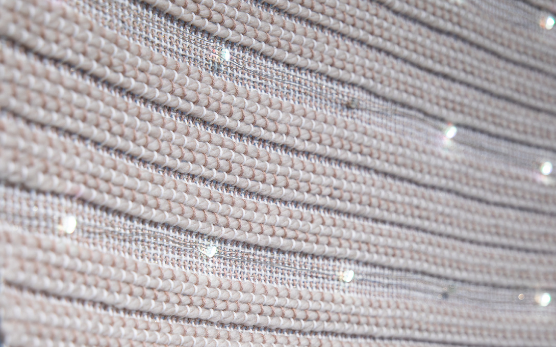 woven textile with led lights