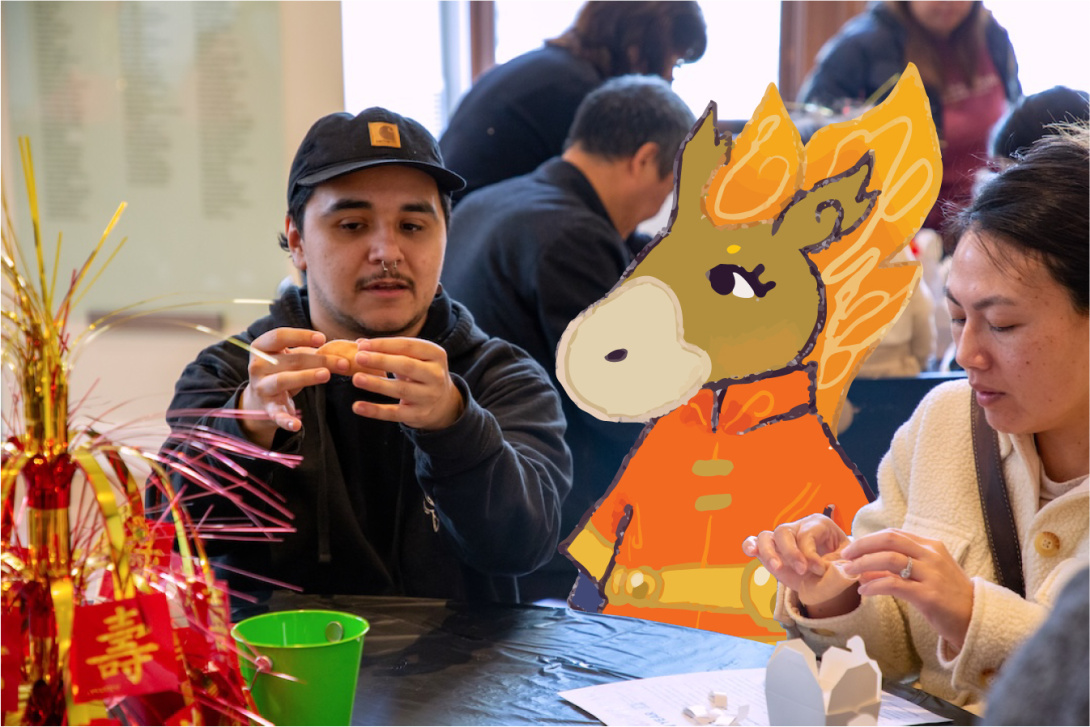 f Fire Horse partaking in Lunar New Year activities