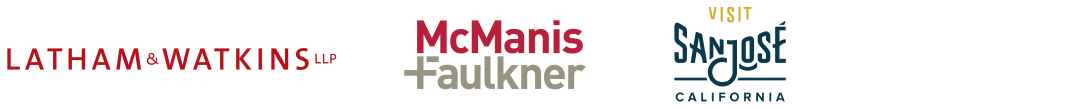Latham & Watkins LLP, McManis Faulkner, Visit San José logos 