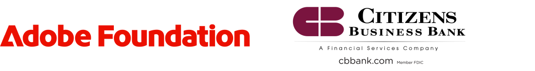 Adobe Foundation, Citizens Business Bank, A Financial Services Company, cbbank.com Member FDIC logo