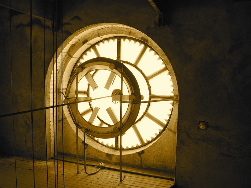 Interior of SJMA's clocktower.