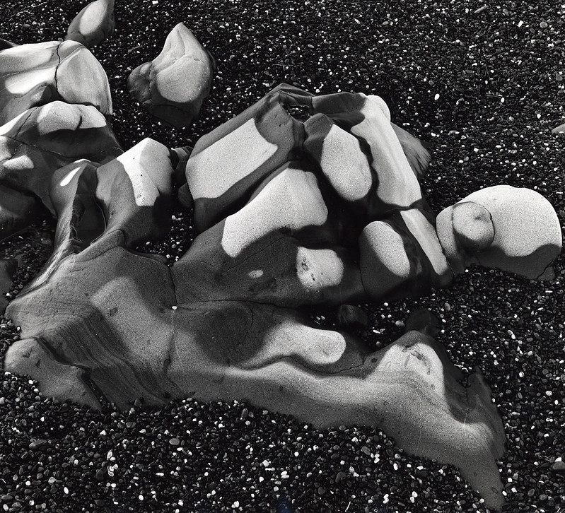 Brett Weston, Rock and Pebbles, Pebble Beach, California, 1976. Gelatin silver print, 11 x 14 inches. Gift from the Christian Keesee Collection, 2020.14.42. Brett Weston on view at San José Museum of Art July 22, 2022 through January 22, 2023.