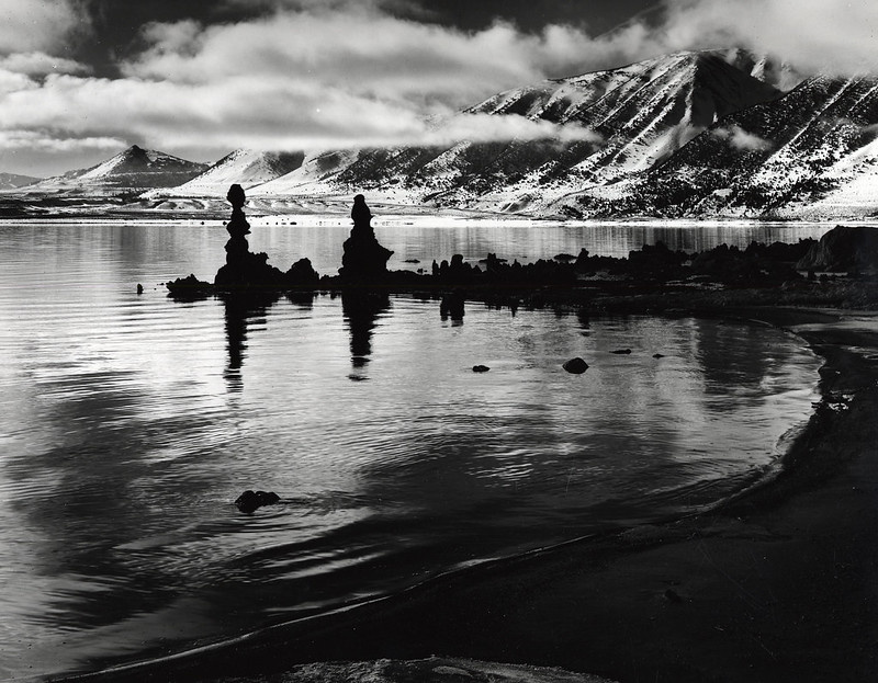 Brett Weston, Mono Lake, California, 1966. Gelatin silver print, 11 x 14 inches. Gift from the Christian Keesee Collection, 2020.14.48. Brett Weston on view at San José Museum of Art July 22, 2022 through January 22, 2023.  