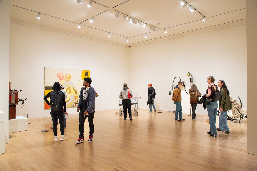 people in a gallery