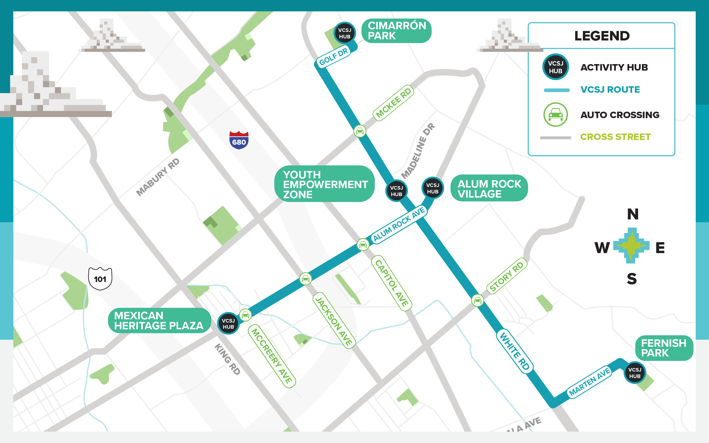 Map of east side San jose