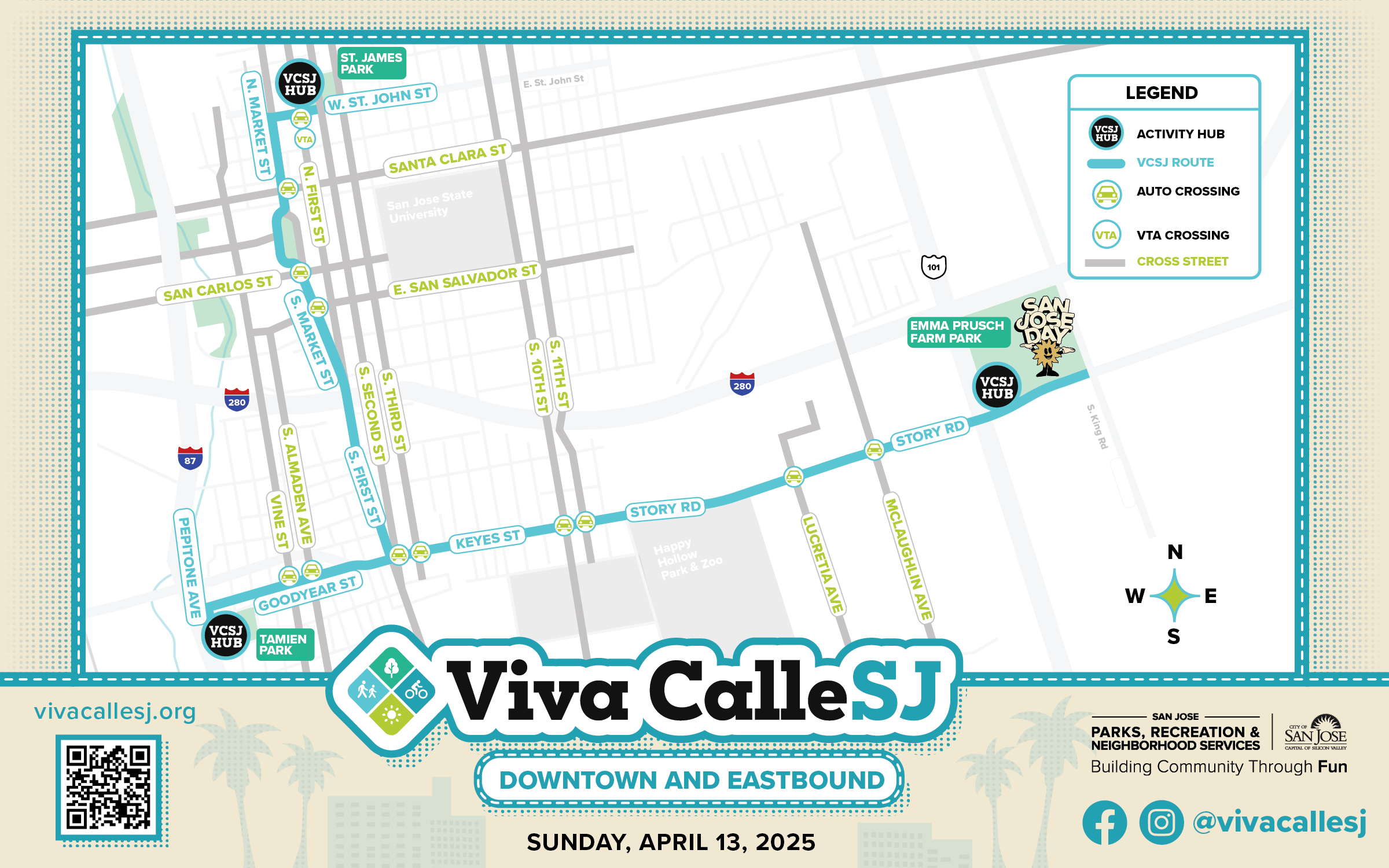 a map of downtown san jose